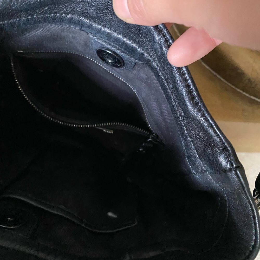 ELIE TAHARI Lamb leather and fox-fur accent cross-body bag - Picture 3 of 5